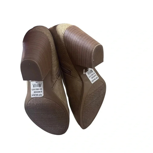 POP Balboa Booties size 8 ankle booties brown side zip - Picture 4 of 9